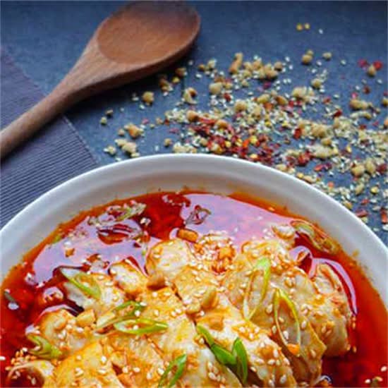口水雞 Steam Chicken with Chili Sauce